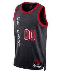 Alternative view of Chicago Bulls Nike Unisex 2023/24 Custom Swingman Jersey - Black - City Edition