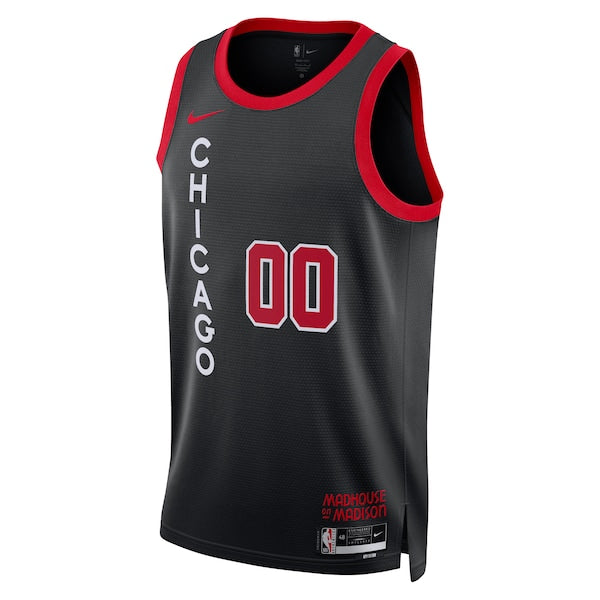 Chicago Bulls Nike Unisex 2023/24 Custom Swingman Jersey - Black - City Edition - Image 2