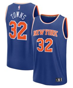 Karl-Anthony Towns New York Knicks  Fast Break Replica Player Jersey - Icon Edition - Blue