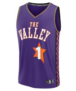 Alternative view of Devin Booker Phoenix Suns  2024/25 Fast Break Player Jersey - City Edition - Purple