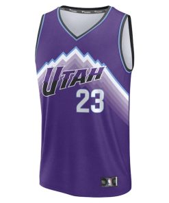 Alternative view of Lauri Markkanen Utah Jazz  Fast Break Replica Jersey - Icon Edition - Purple