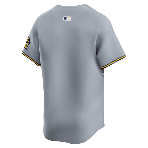 Milwaukee Brewers Nike Road Limited Jersey - Gray - Image 3