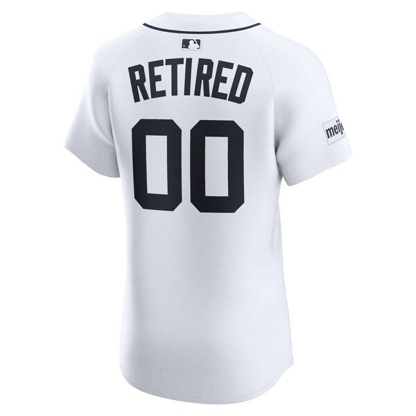 Detroit Tigers Nike Home Elite Sponsor Patch Pick-A-Player Retired Roster Jersey - White - Image 3