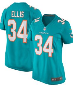 Tino Ellis Miami Dolphins Nike Women's Home Game Player Jersey - Aqua