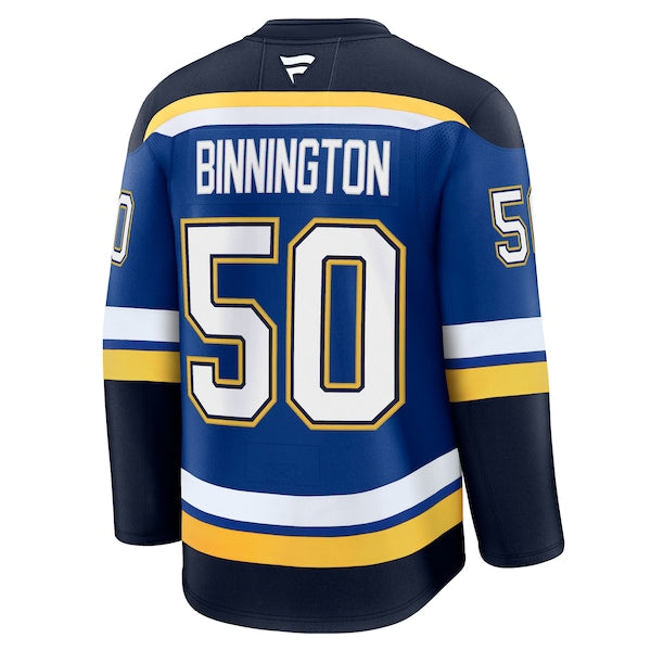 Jordan Binnington St. Louis Blues Home Premium Jersey - Blue - Image 3