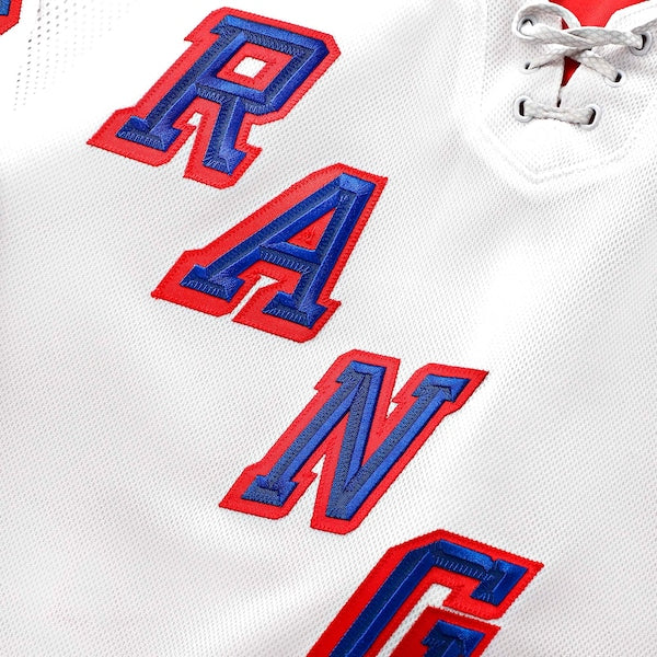 New York Rangers Away Premium Custom Jersey - White/Navy/Royal - Image 5