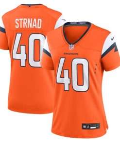 Justin Strnad Denver Broncos Nike Women's Team Game Jersey -  Orange