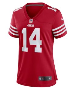 Alternative view of Ricky Pearsall San Francisco 49ers Nike Women's Team Game Jersey -  Scarlet