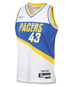 Alternative view of Pascal Siakam Indiana Pacers Nike Youth 2025/26 City Edition Swingman Jersey - White