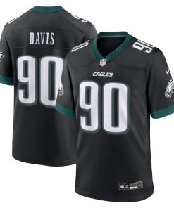 Jordan Davis Philadelphia Eagles Nike Alternate Game Jersey - Black/Green