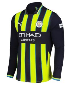 Alternative view of Manchester City Puma 2024/25 Away Replica Long Sleeve Jersey - Navy