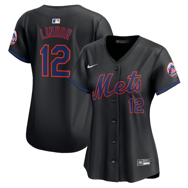 Francisco Lindor New York Mets Nike Women's Alternate Limited Player Jersey?ยจC Black