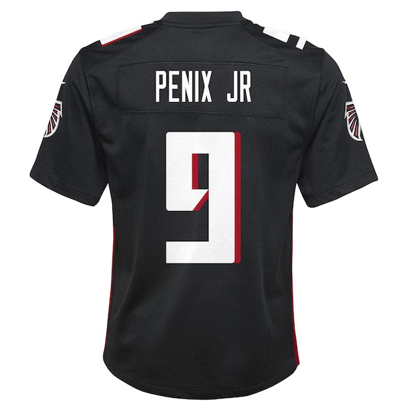 Michael Penix Jr. Atlanta Falcons Nike Youth Team Game Jersey - Black - Image 5
