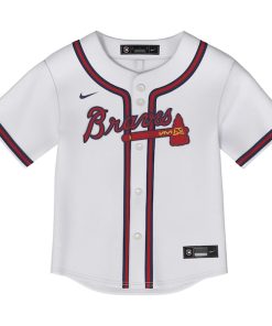 Alternative view of Atlanta Braves Toddler Home Replica Jersey - White