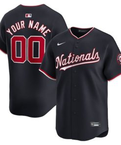 Washington Nationals Nike  Alternate Limited Custom Jersey?¨C Navy