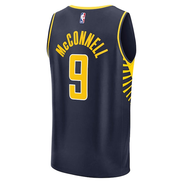 T.J. McConnell Indiana Pacers Fast Break Replica Jersey - Navy - Icon Edition - Image 2