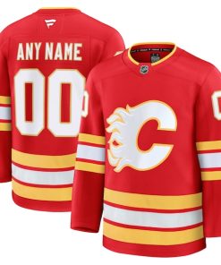 Alternative view of Calgary Flames  Home Premium Custom Jersey - Red/Black/White