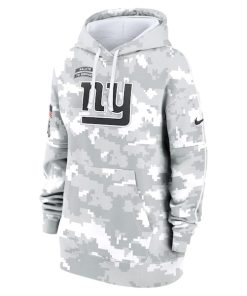 Alternative view of New York Giants Nike Women's 2024 Salute To Service Club Fleece Pullover Hoodie - Arctic Camo