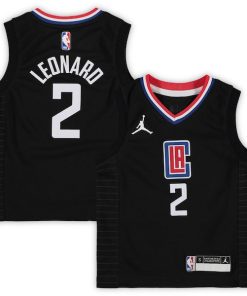 Kawhi Leonard LA Clippers Jordan Brand Preschool 2020/21 Fast Break Replica Jersey - Statement Edition - Black