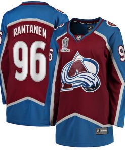 Mikko Rantanen Colorado Avalanche Women's Home 2022 Stanley Cup Champions Breakaway Player Jersey - Burgundy