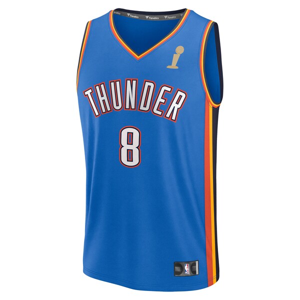 Jalen Williams Oklahoma City Thunder 2025 NBA Finals Champions Fast Break Replica Player Jersey - Blue - Icon Edition - Image 2