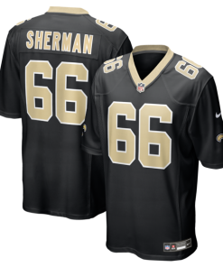 William Sherman New Orleans Saints Nike Team Game Jersey -  Black