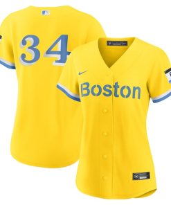 David Ortiz Boston Red Sox Nike Women's City Connect Replica Player Jersey - Gold