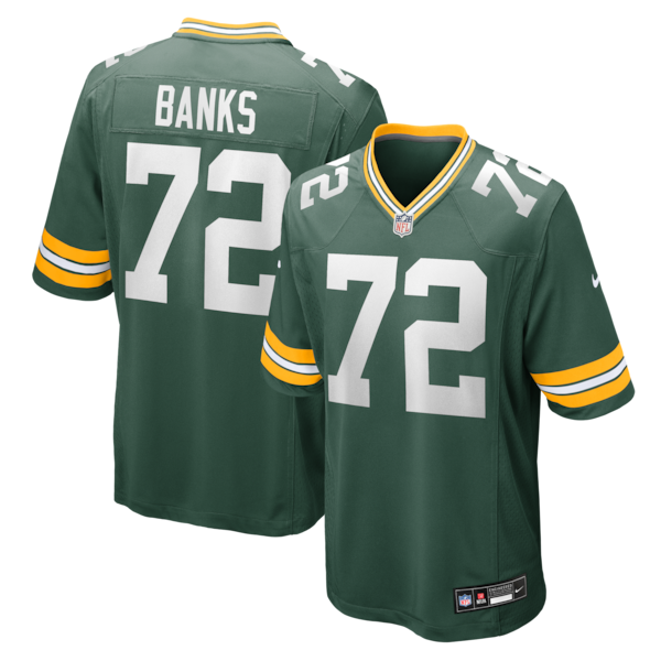 Brant Banks Green Bay Packers Nike Team Game Jersey - Green