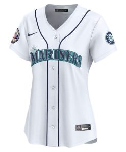 Alternative view of Ichiro Suzuki Seattle Mariners Nike Women's Home Retired Hall of Fame Patch Limited Jersey - White