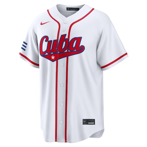 Cuba Baseball Nike 2026 World Baseball Classic Home Pick-A-Player Jersey - White - Image 2