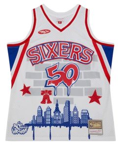 Alternative view of Philadelphia 76ers x Tats Cru Hardwood Classics Fashion Jersey - White