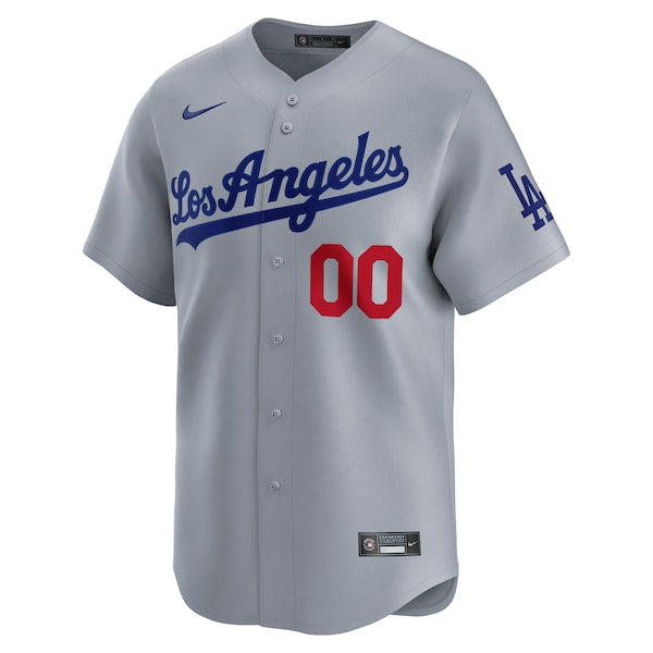 Los Angeles Dodgers Nike Away Limited Custom Jersey - Gray - Image 2