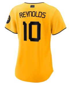 Alternative view of Bryan Reynolds Pittsburgh Pirates Nike Women's 2023 City Connect Replica Player Jersey - Gold