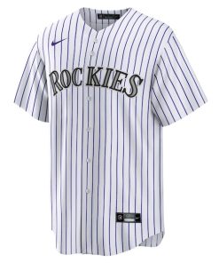 Alternative view of Colorado Rockies Nike Home  2025 Jackie Robinson Day Replica Jersey - White
