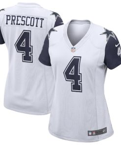 Alternative view of Dak Prescott Dallas Cowboys Nike Women's Alternate Game Jersey - White/Navy
