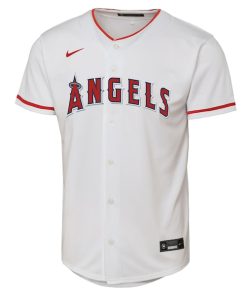 Alternative view of Mike Trout Los Angeles Angels Nike Youth Home Replica Player Jersey - White