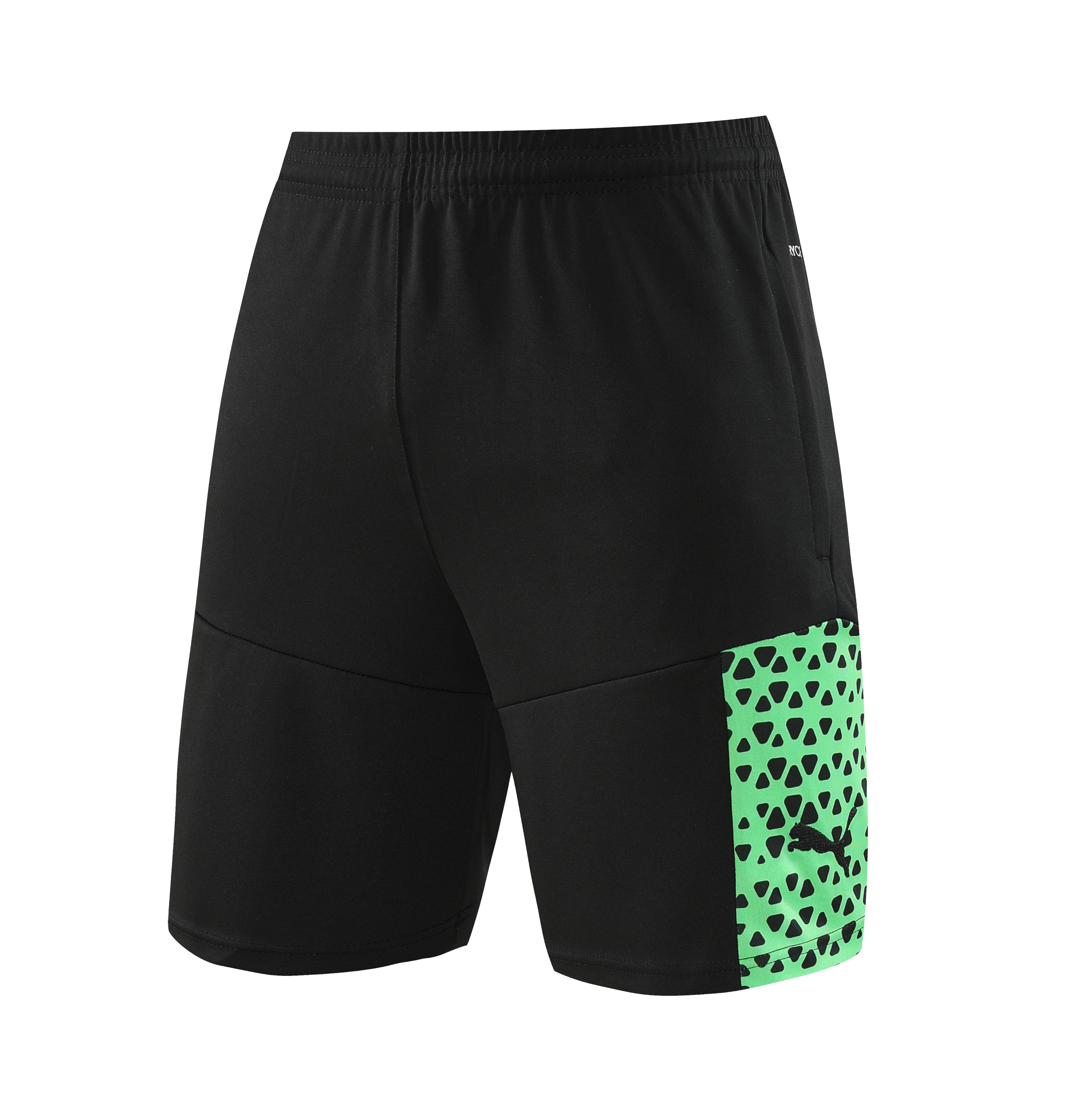 Puma Short Sleeve Training Jersey Set-PD02- Avocado Green/Black - Image 4