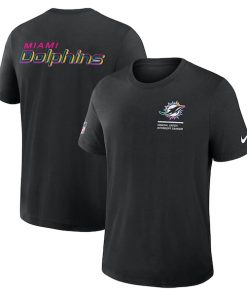 Miami Dolphins Nike 2025 NFL Crucial Catch Tri-Blend Dri-FIT T-Shirt - Black