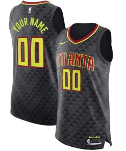 Atlanta Hawks Nike Authentic Custom Jersey Black - Icon Edition