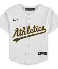 Alternative view of Oakland Athletics Nike Preschool Home Replica Team Jersey - White
