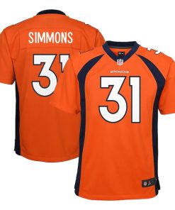 Justin Simmons Denver Broncos Nike Youth Game Jersey - Orange