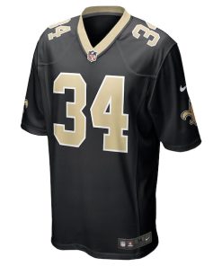 Alternative view of Tony Jones Jr. New Orleans Saints Nike Player Game Jersey - Black