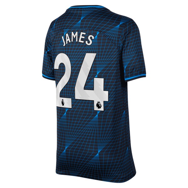 Reece James Chelsea Nike Youth 2023/24 Away Stadium Replica Player Jersey - Navy - Image 3