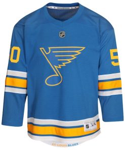 Alternative view of Jordan Binnington St. Louis Blues Outerstuff Youth Home Replica Player Jersey - Blue