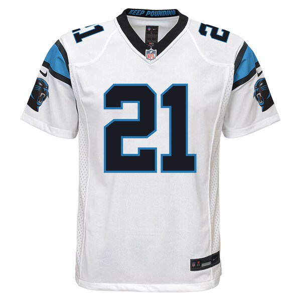 Jeremy Chinn Carolina Panthers Nike Youth Game Jersey - White/Black/Blue - Image 3
