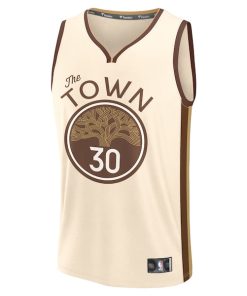 Alternative view of Stephen Curry Golden State Warriors  2025/26 City Edition Fast Break Jersey - Tan