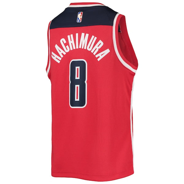 Rui Hachimura Washington Wizards Nike Youth 2021/22 Diamond Swingman Jersey - Icon Edition - Red - Image 3