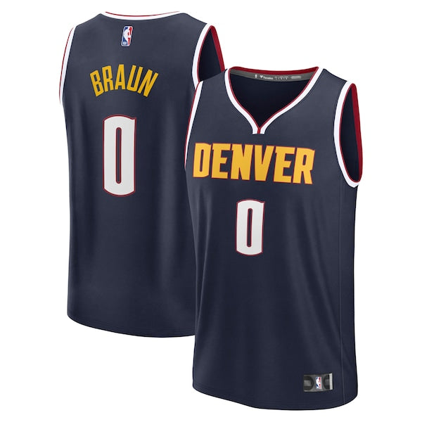 Christian Braun Denver Nuggets Fast Break Replica Player Jersey - Icon Edition - Navy