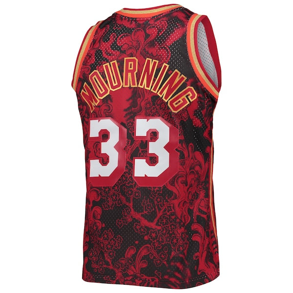 Alonzo Mourning Miami Heat Hardwood Classics 1996/97 Lunar New Year Swingman Jersey - Red - Image 4