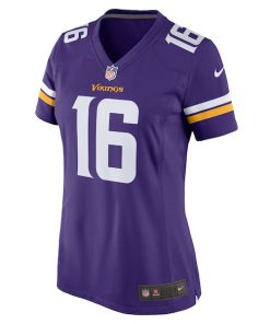 Alternative view of Jaren Hall Minnesota Vikings Nike Women's  Game Jersey -  Purple